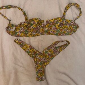 Floral Yellow Bikini Set